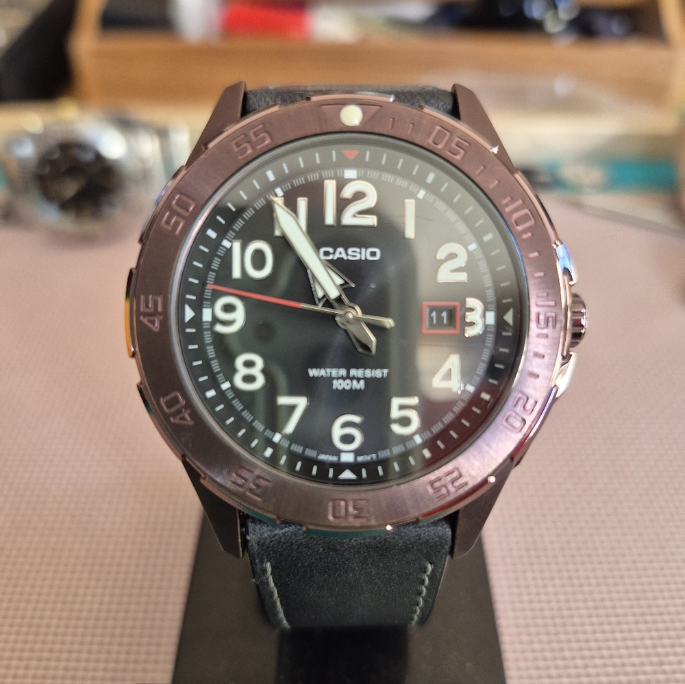Casio MD-1073 Black and Brown Watch